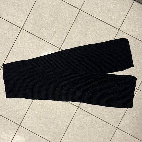 Vintage Sean John Oversized Scarf Black Waffle Pattern EUC - Picture 4 of 5